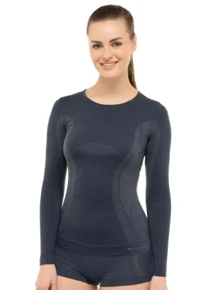 Brubeck koszulka damska Comfort Wool LS1161W